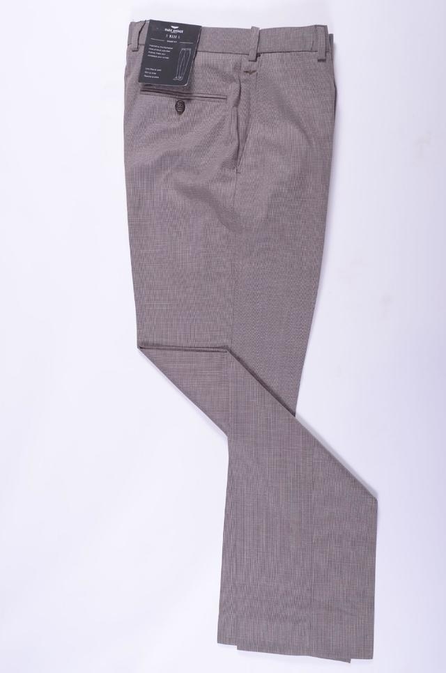 Park Avenue | Park Avenue Solid Brown Regular Fit Trousers