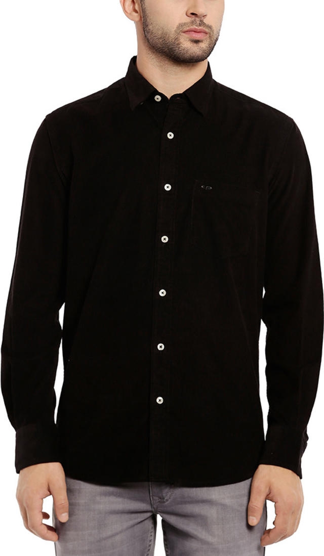 ColorPlus | ColorPlus Solid Black Regular Fit Shirts