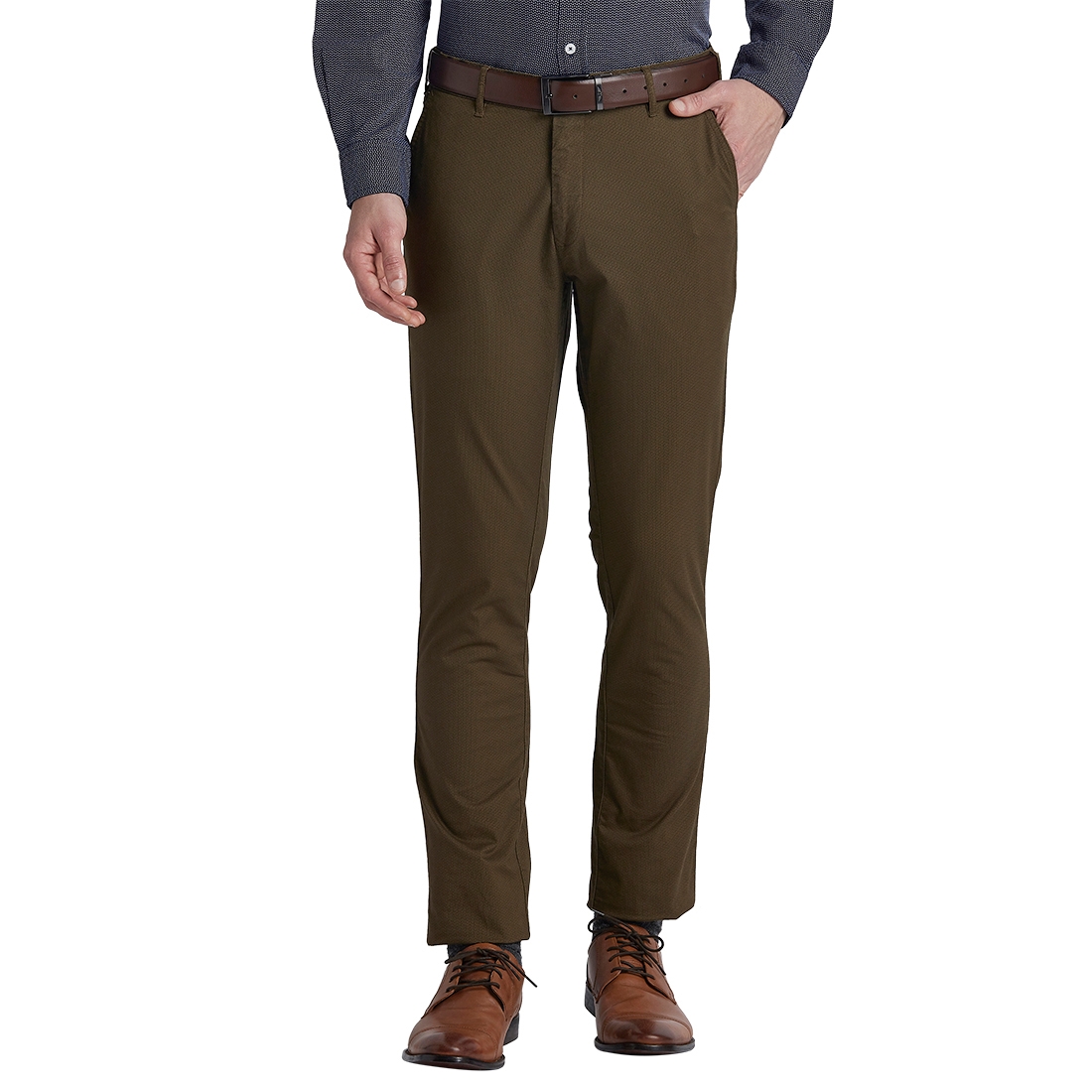 ColorPlus | ColorPlus Medium Green Regular Fit Trouser
