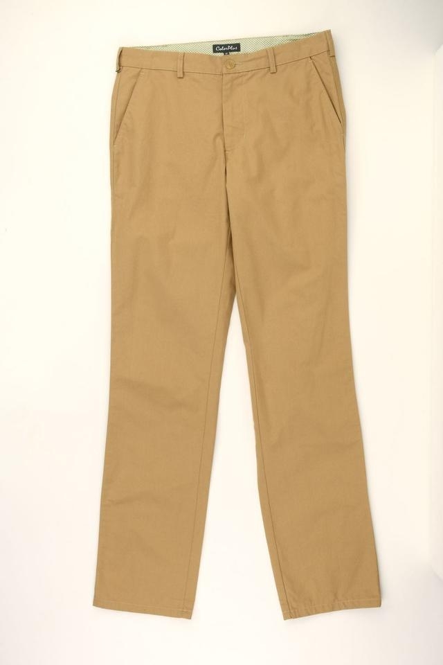 ColorPlus | ColorPlus Solid Khaki Slim Fit Trousers