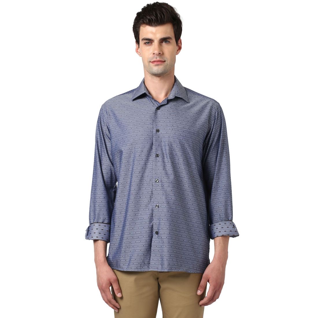 ColorPlus | ColorPlus Dark Blue Regular Fit Shirts