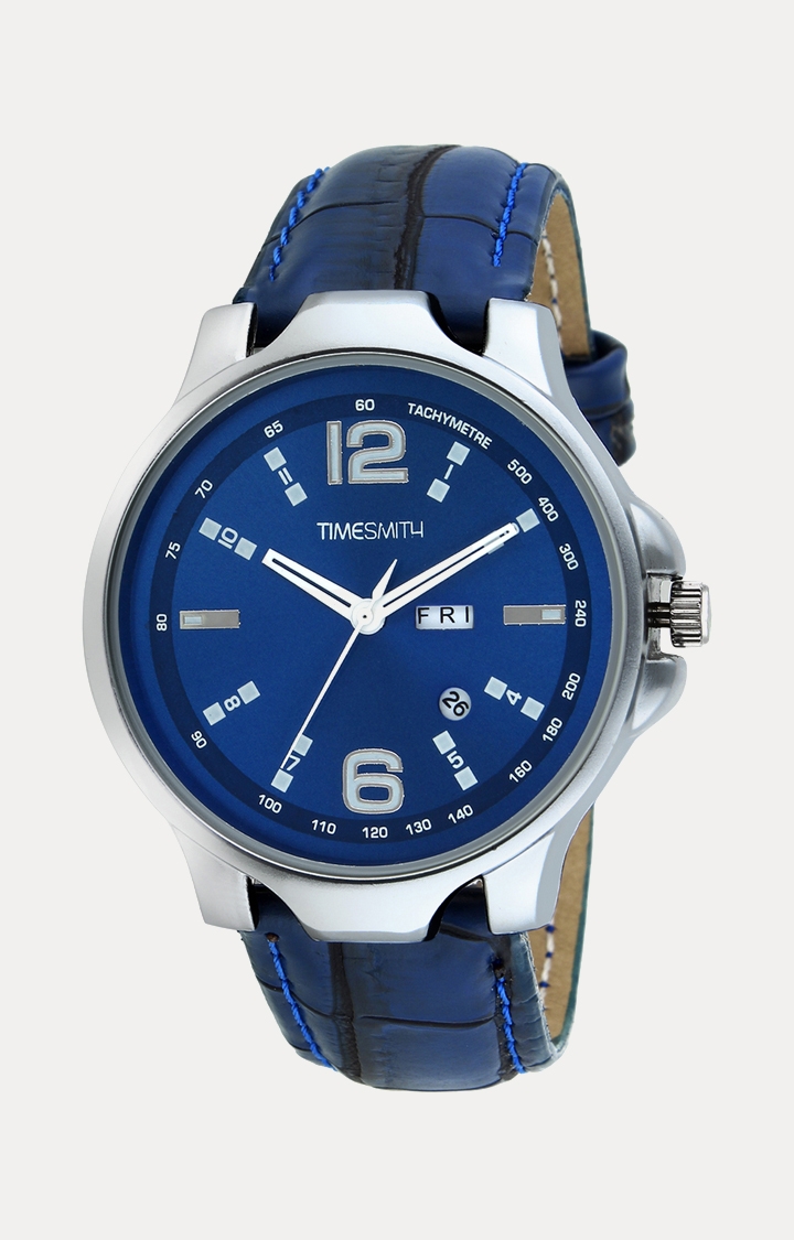 Timesmith | Timesmith Blue Leather Analog Watch For Men