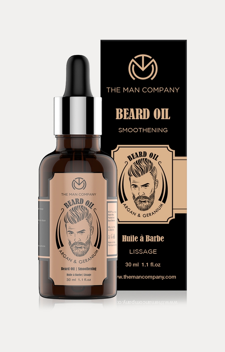 The Man Company | Argan and Geranium Beard Oil for Nourishment - 30 ML