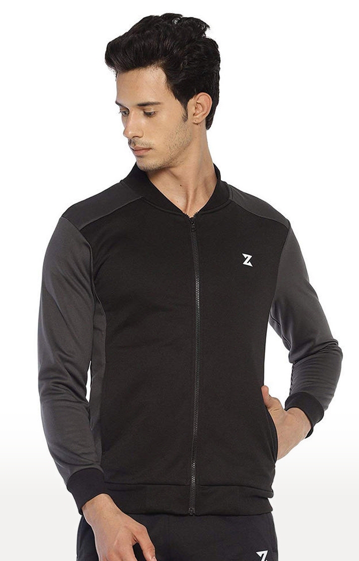 Azani | Black Solid Activewear Jacket