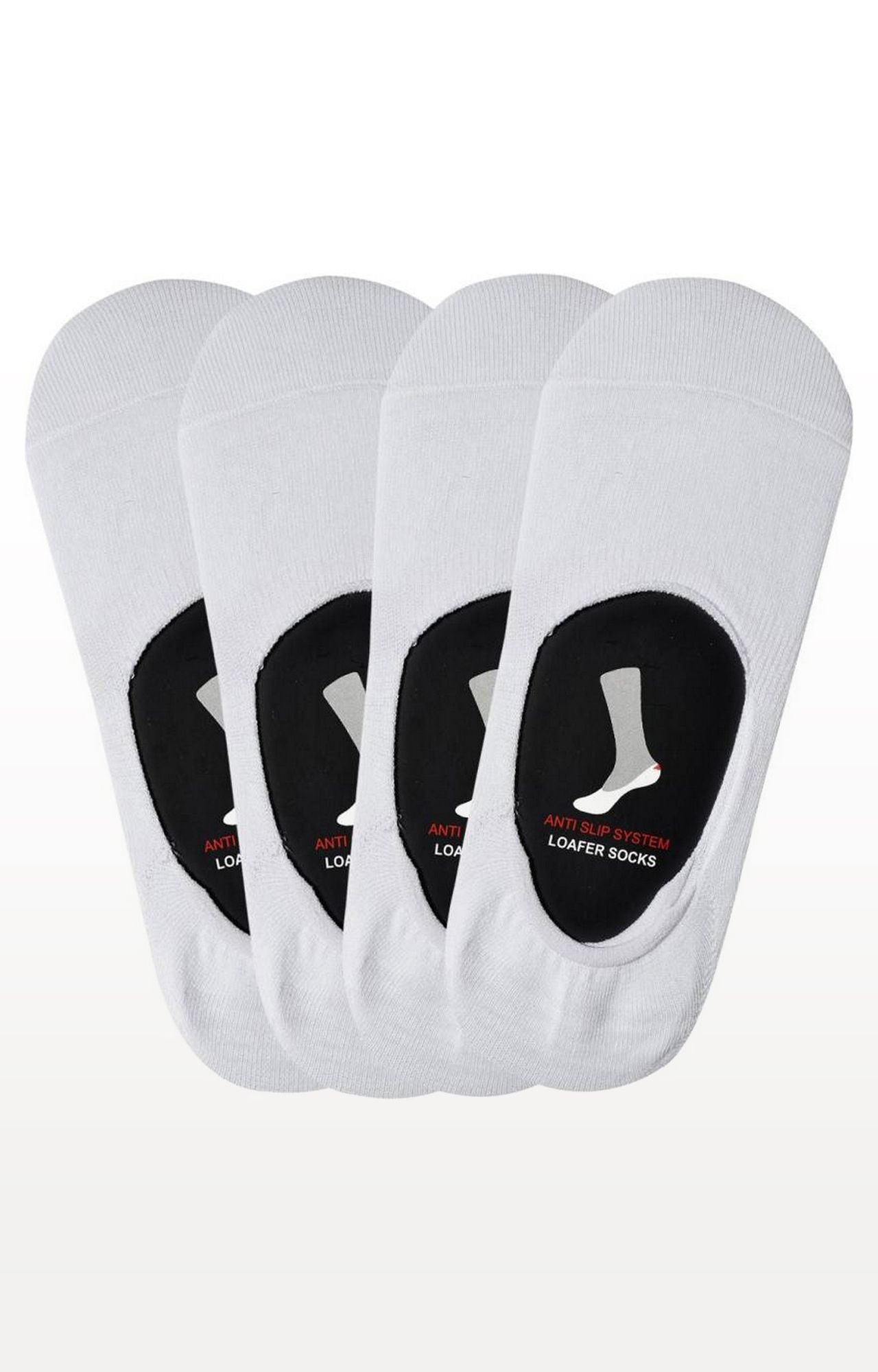BALENZIA | White Solid Socks - (Pack of 4)
