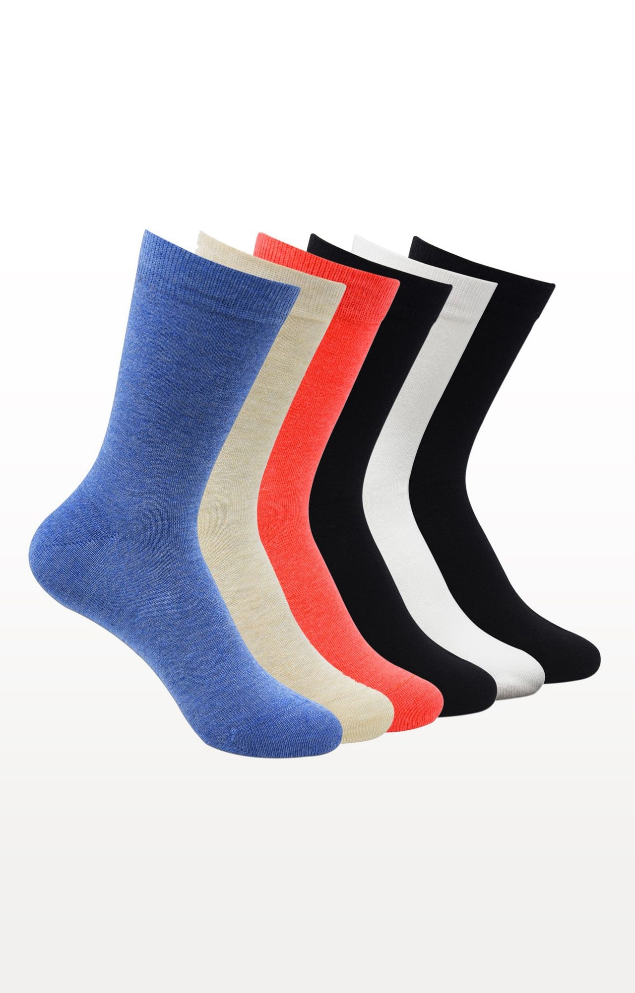 BALENZIA | Multicoloured Solid Socks - (Pack of 6)