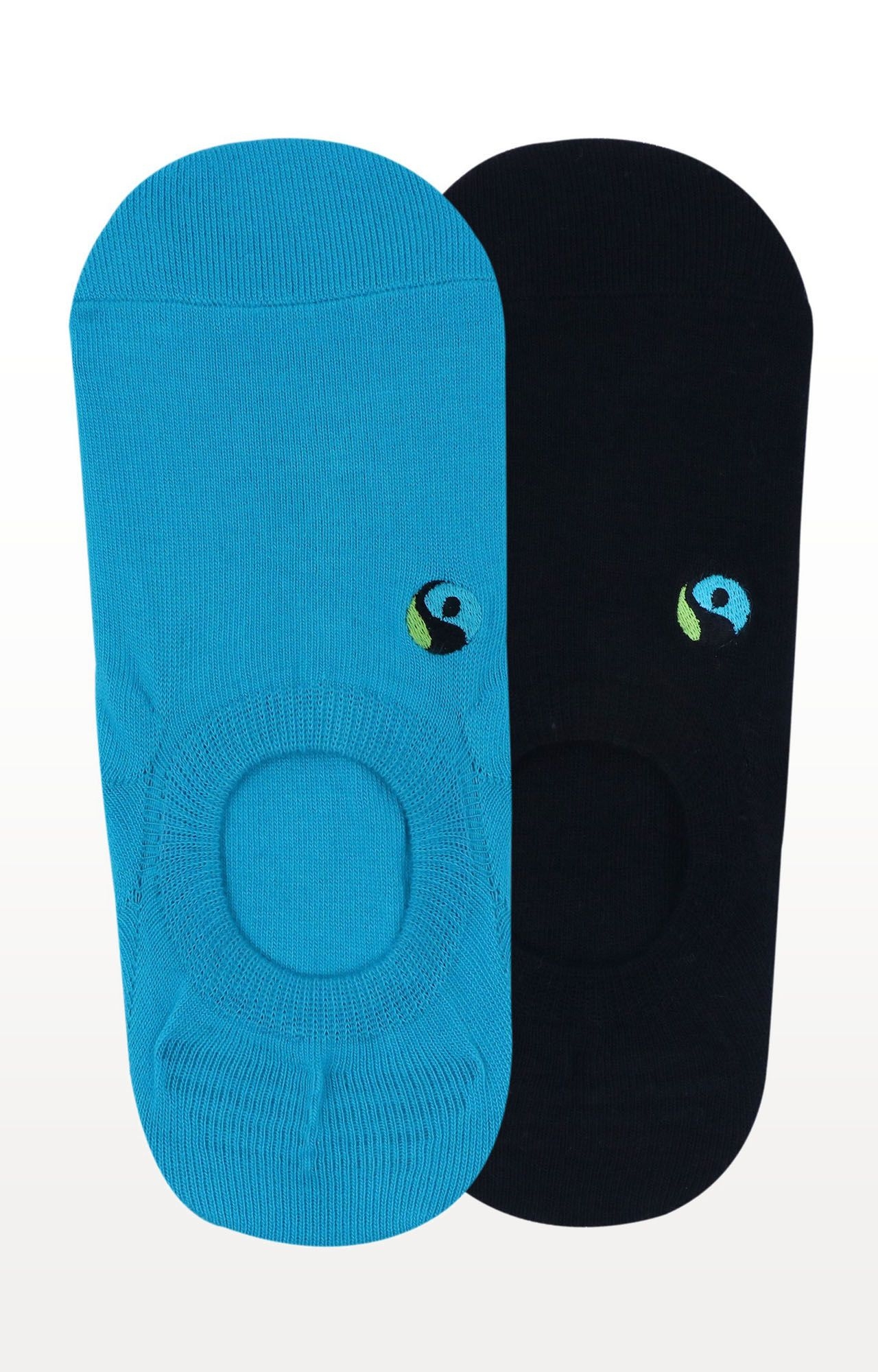 BALENZIA | Black and Blue Solid Socks - (Pack of 2)