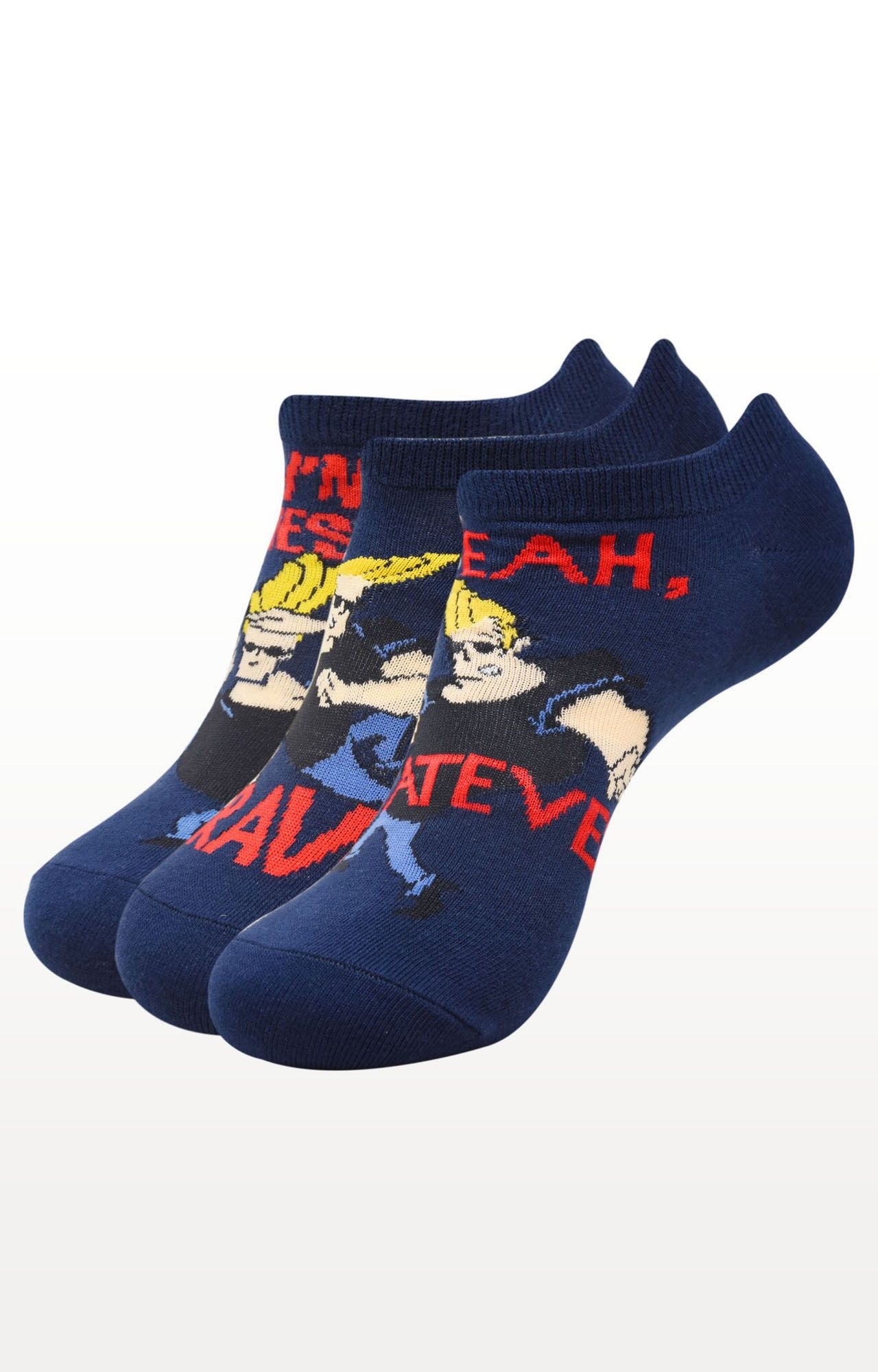 BALENZIA | Navy Printed Socks - Pack of 3