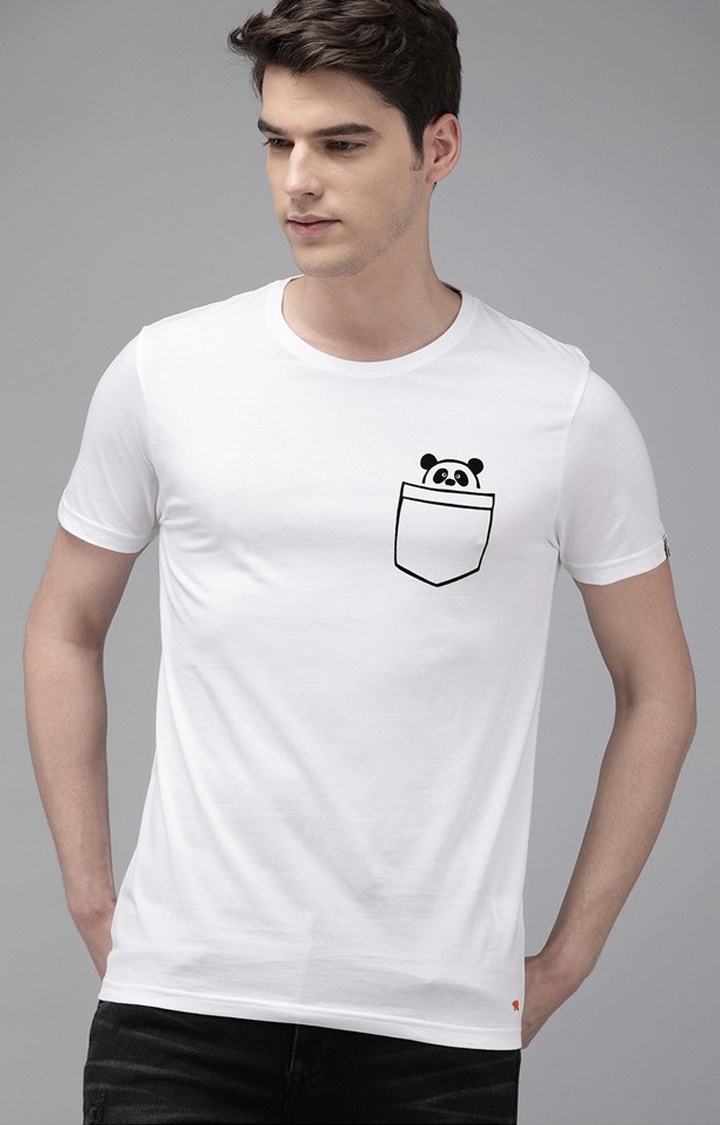 The Bear House | White Printed T-Shirt