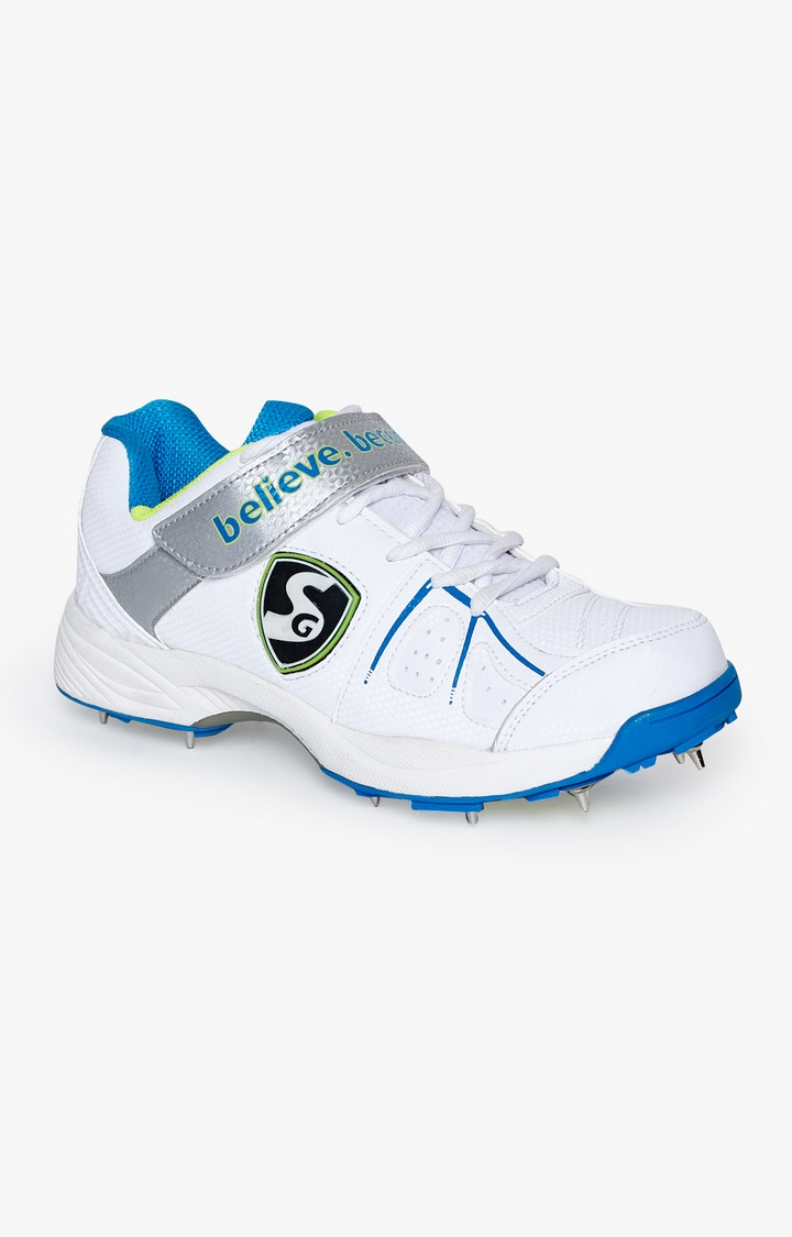 SG | White and Blue Cricket Shoes