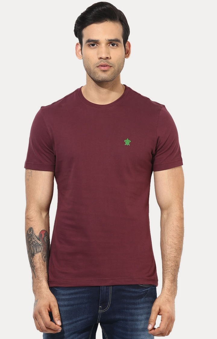 Turtle | Maroon Solid T-Shirt