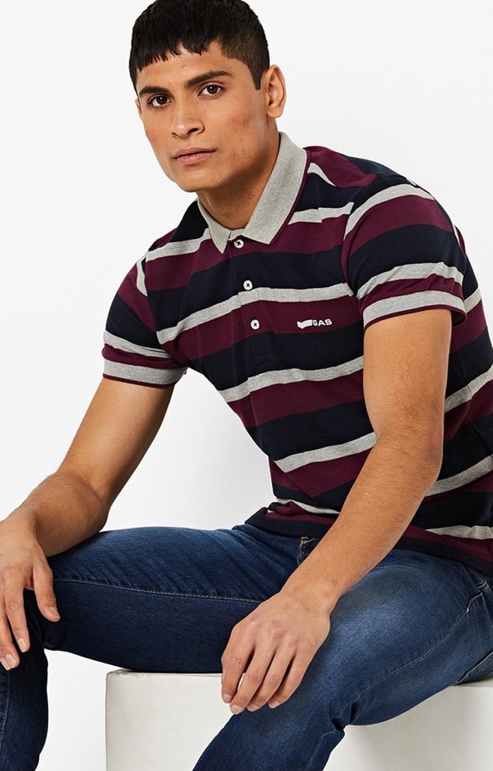 GAS | Ralph Grey Stripes Polo T-Shirt