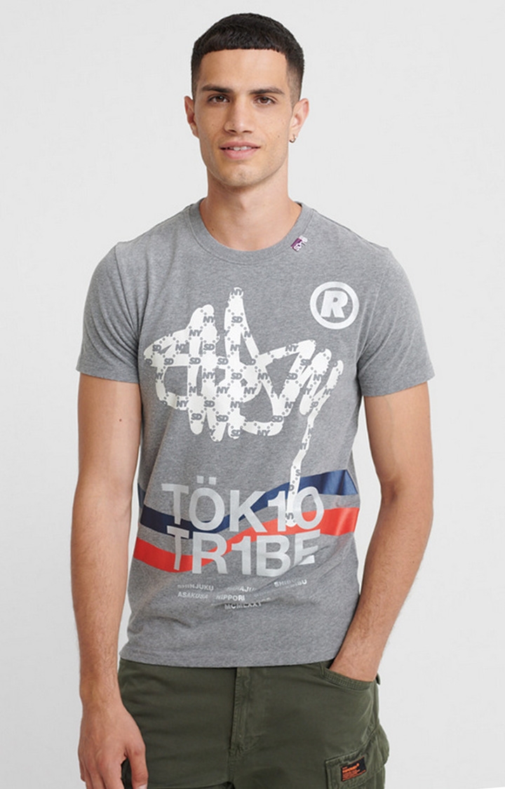 Superdry | Grey Tok1o Tribe T-Shirt