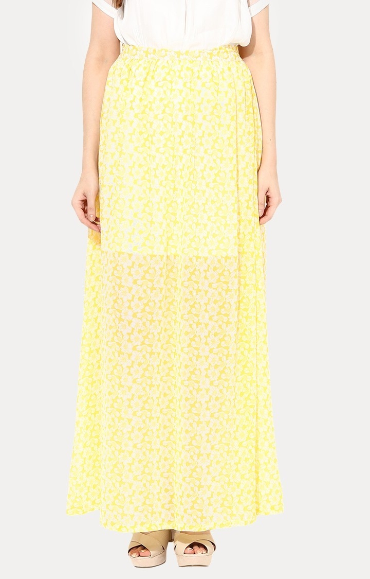 MISS CHASE | Yellow Maxi Skirt