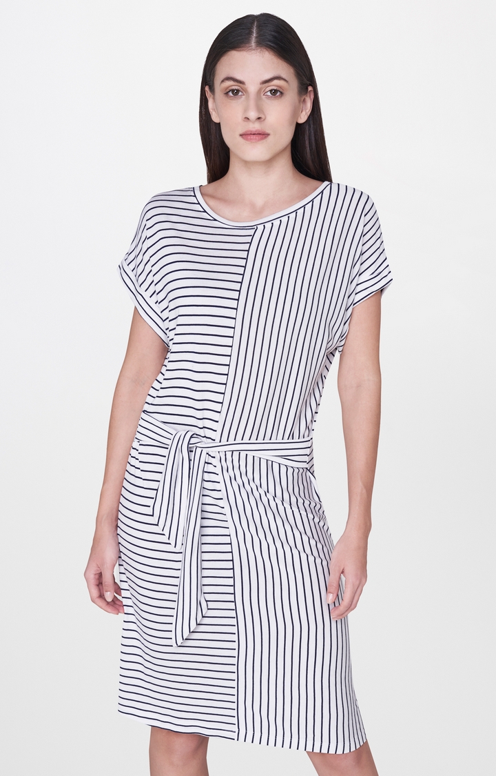 AND | Black and White Striped Tunic