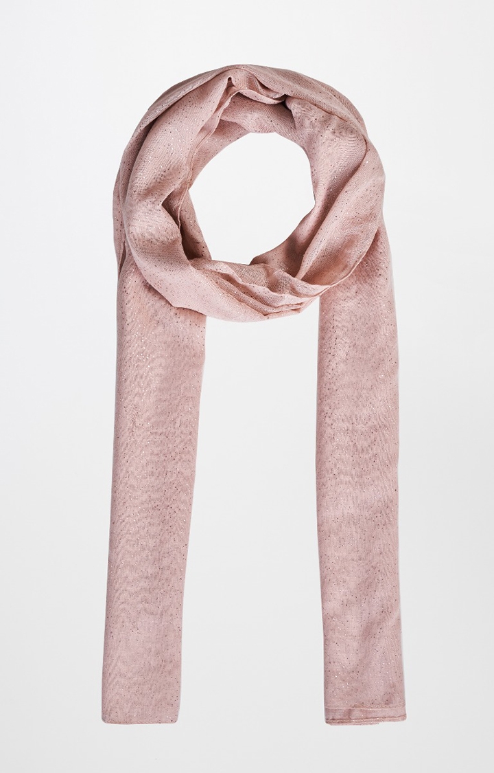 AND | Peach Printed Scarf