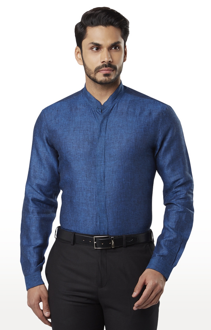 Raymond | Dark Blue Melange Formal Shirt