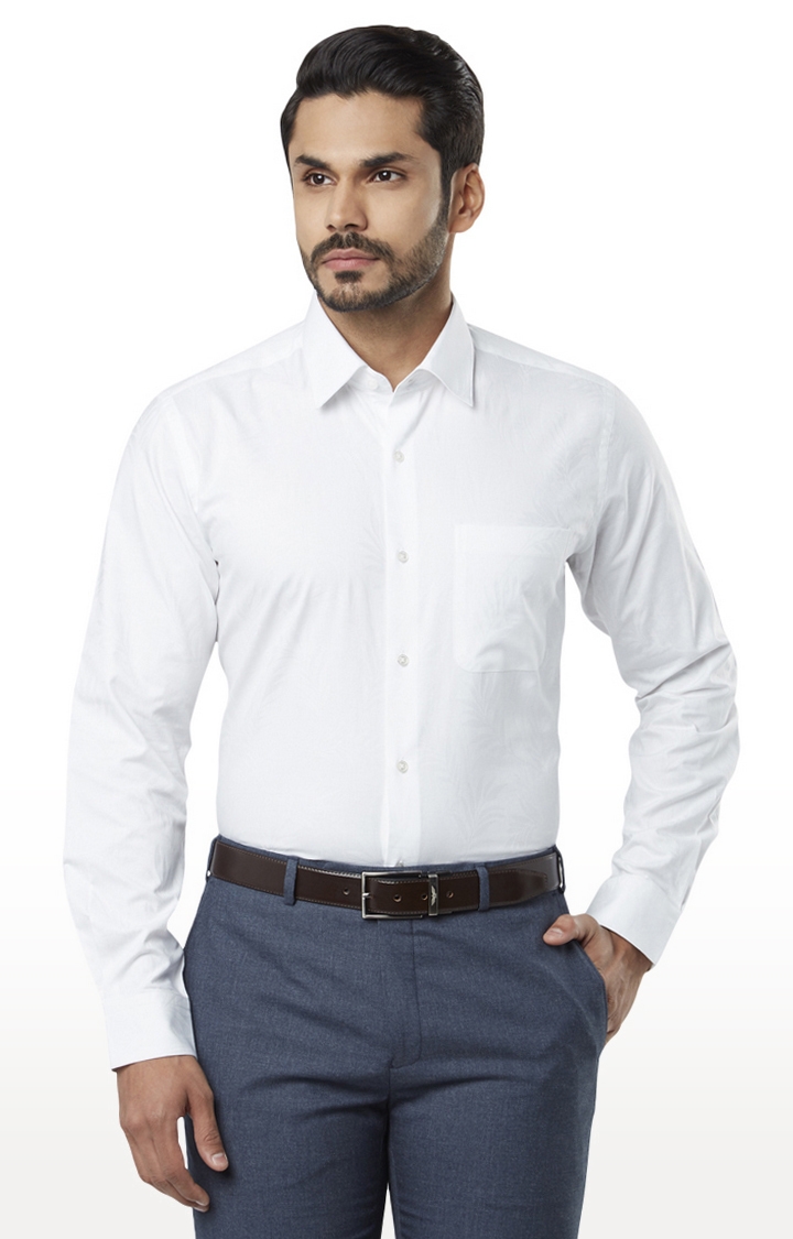 Raymond | White Solid Formal Shirt