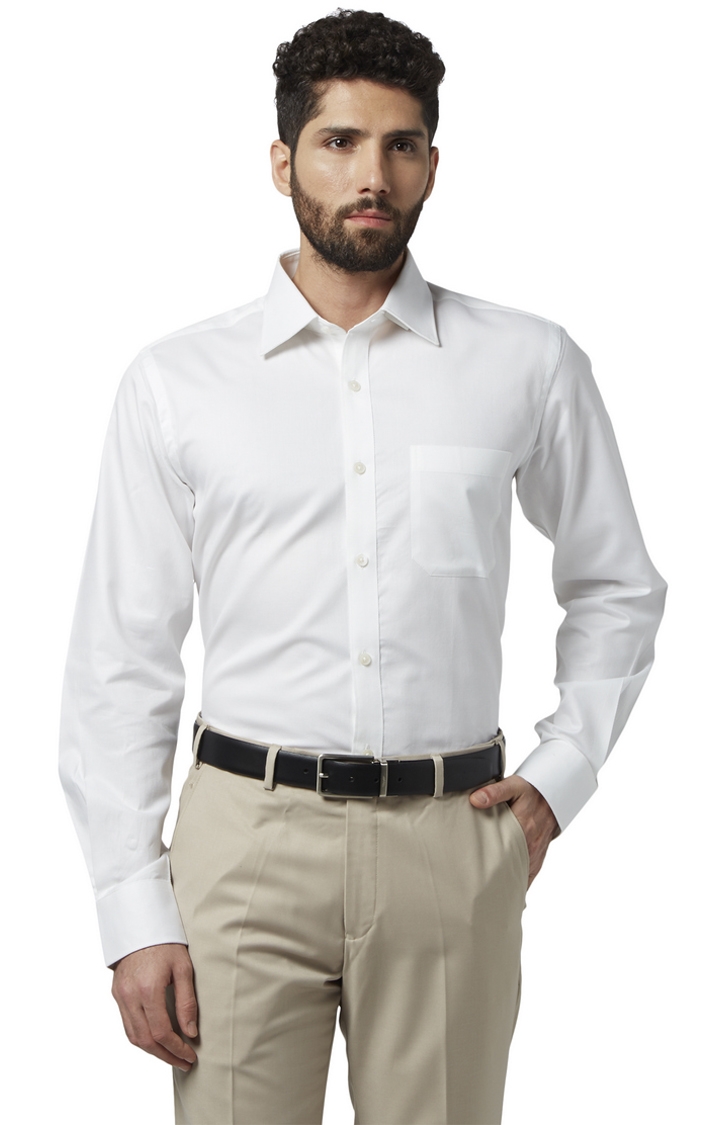 Raymond | White Solid Formal Shirt