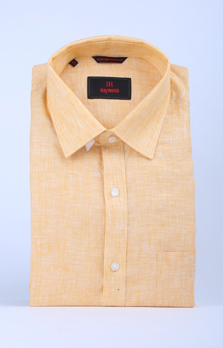 Raymond | Yellow Melange Formal Shirt