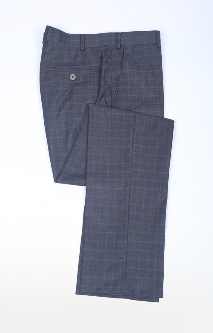 Raymond | Grey Flat Front Formal Trousers