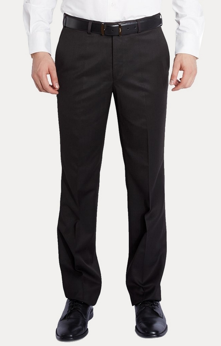 Raymond | Brown Straight Formal Trousers