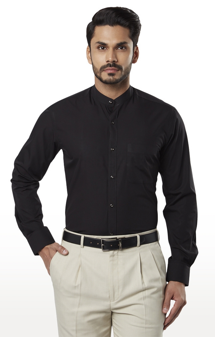 Raymond | Black Solid Formal Shirt