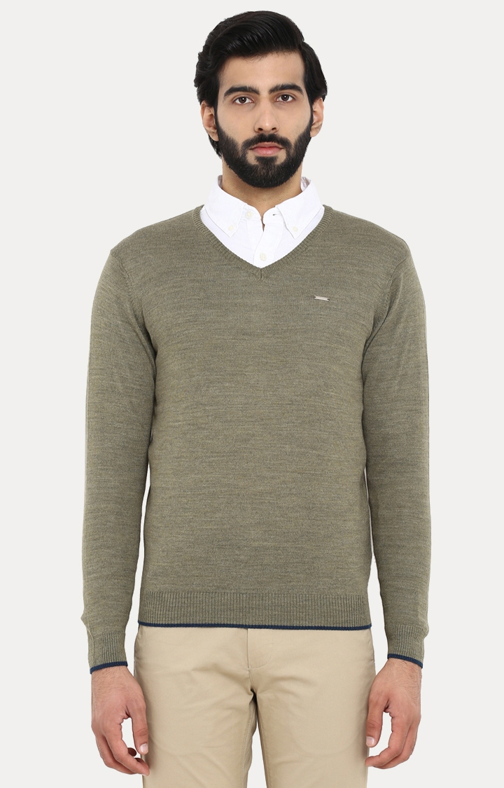 Park Avenue | Green Melange Sweater