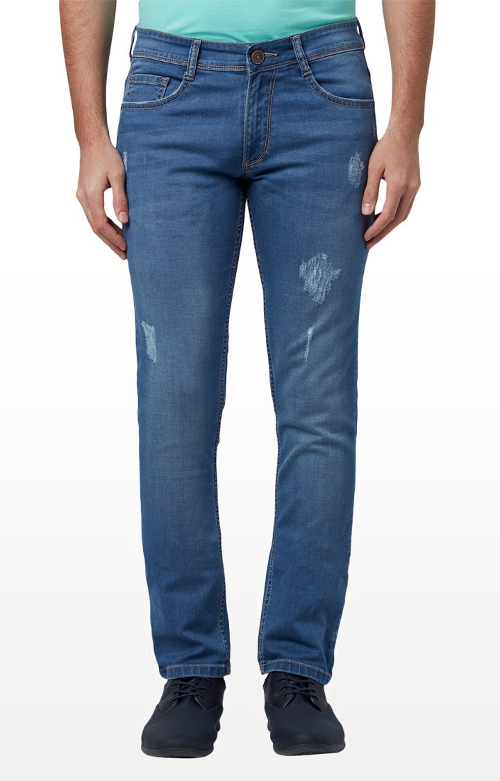 Park Avenue | Blue Ripped Tapered Jeans