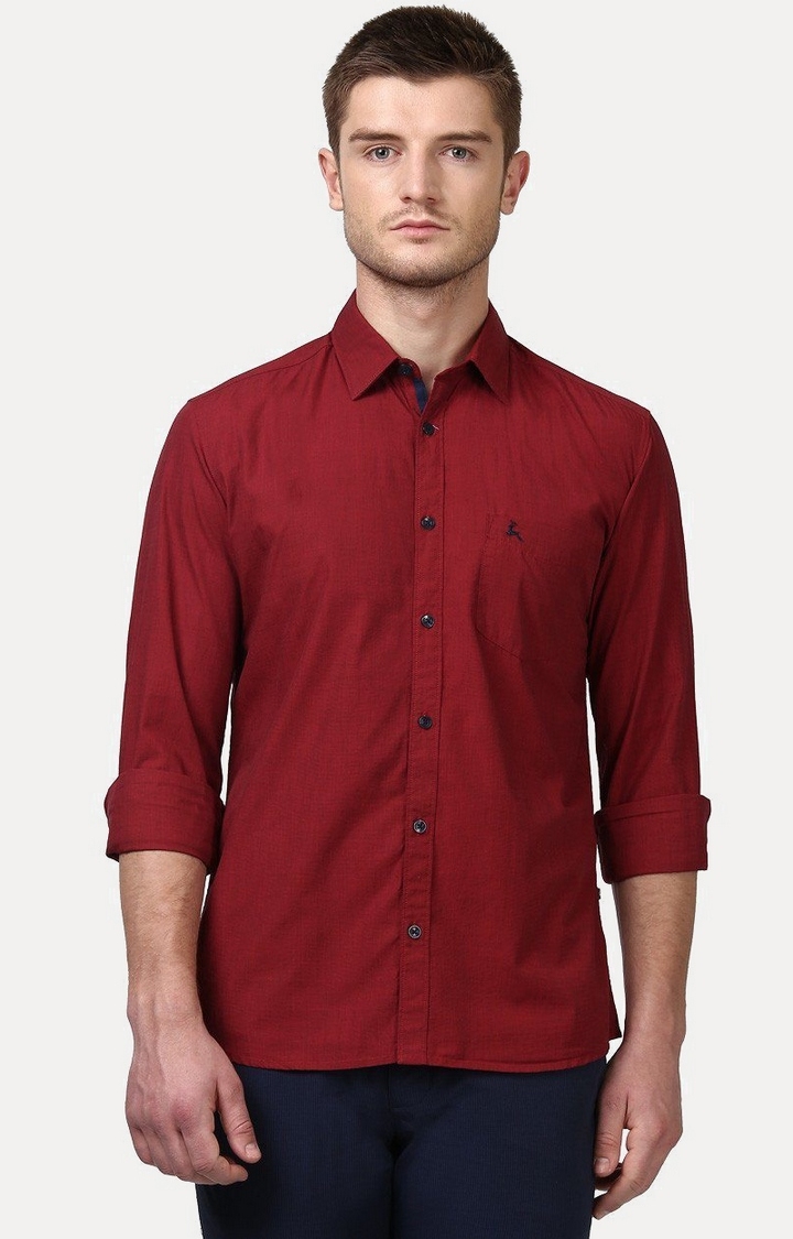PARX | Red Solid Casual Shirt