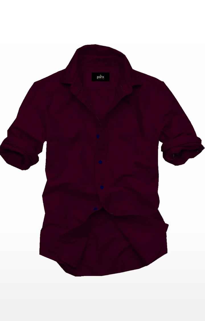 PARX | Purple Solid Casual Shirt