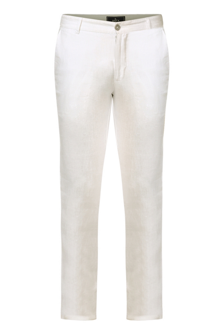 PARX | PARX White Formal Trouser For Men