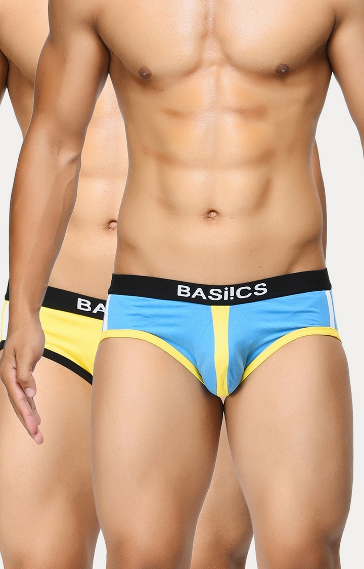 La Intimo | Blue and Yellow Briefs - Pack of 2
