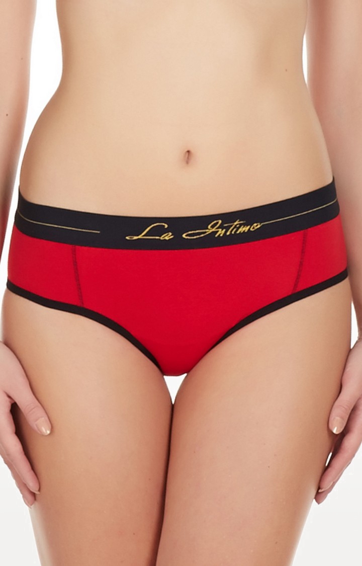 La Intimo | Red Peep Hole Hipsters