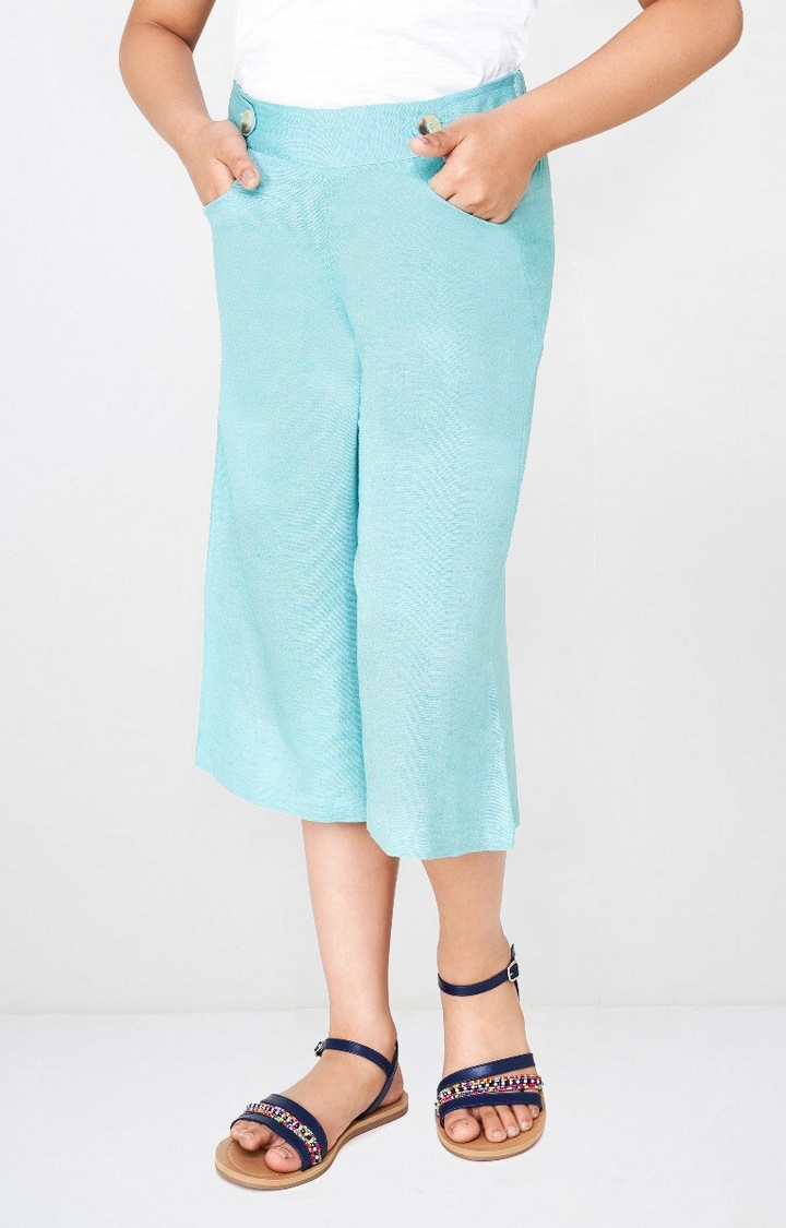Mint Solid Trousers