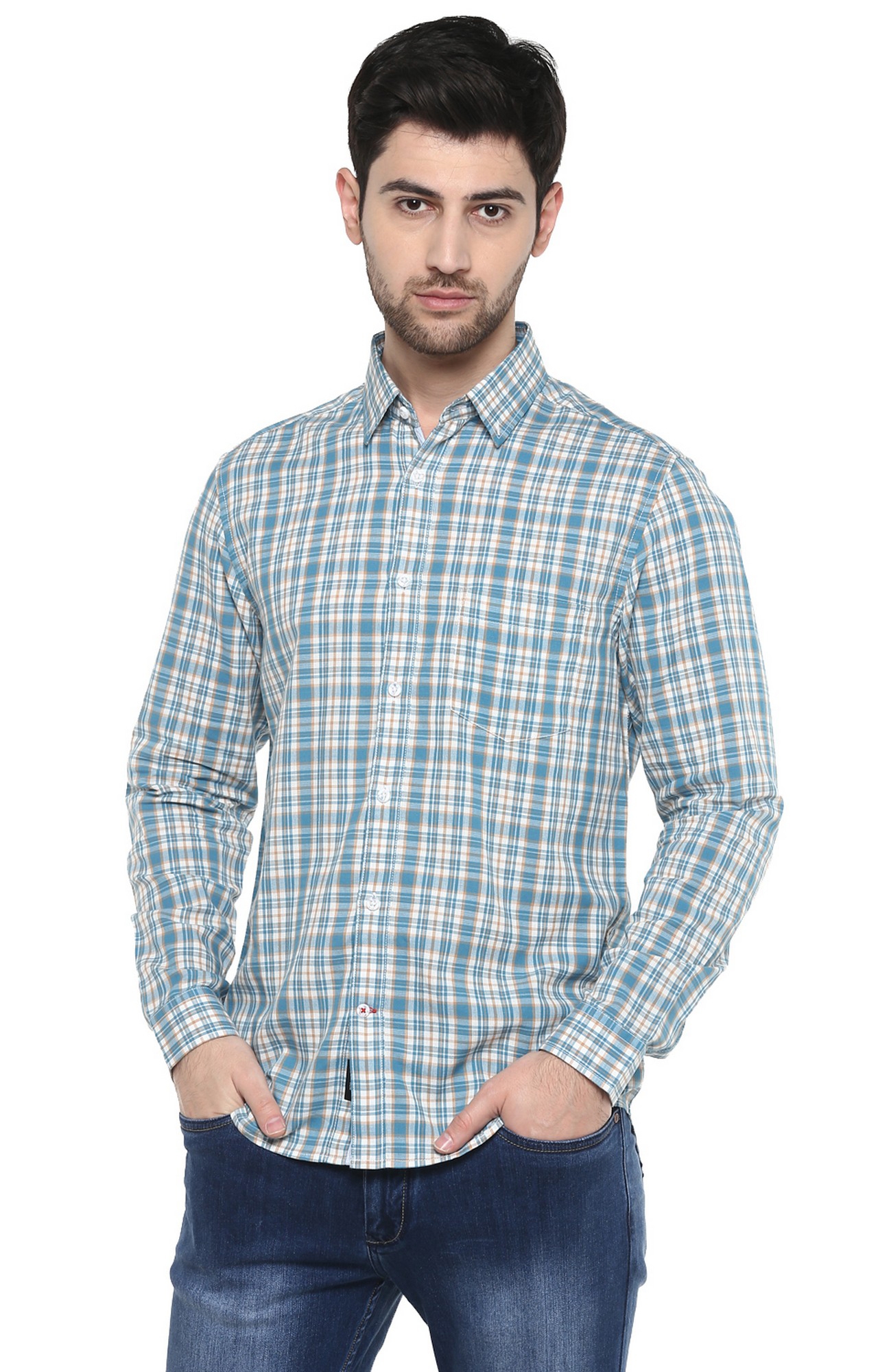 RED CHIEF | Blue Checked Casual Shirt