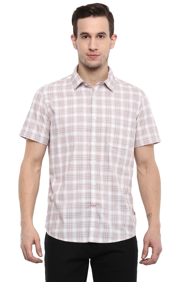 RED CHIEF | White Checked Casual Shirt