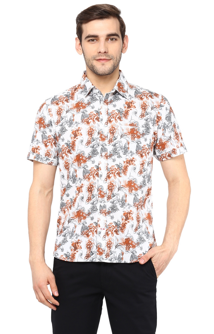 RED CHIEF | White Printed Casual Shirt