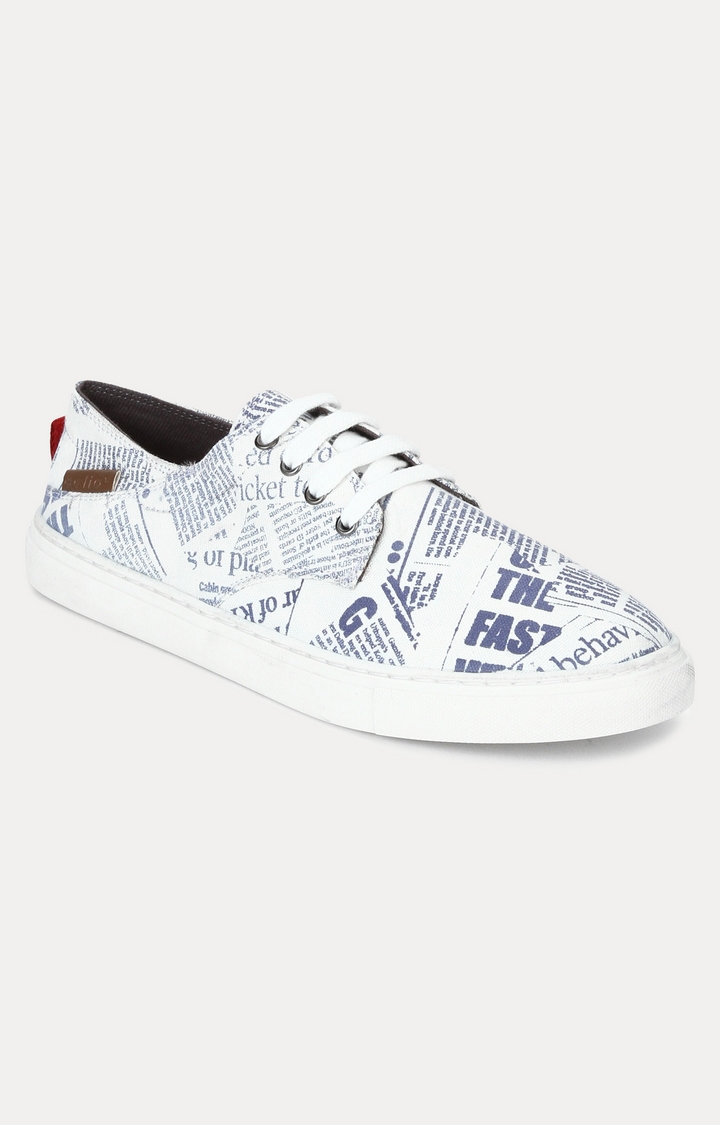celio | White and Blue Sneakers
