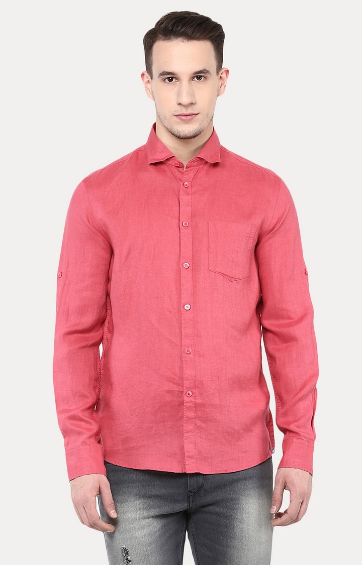 celio | Rose Framboise Solid Casual Shirt