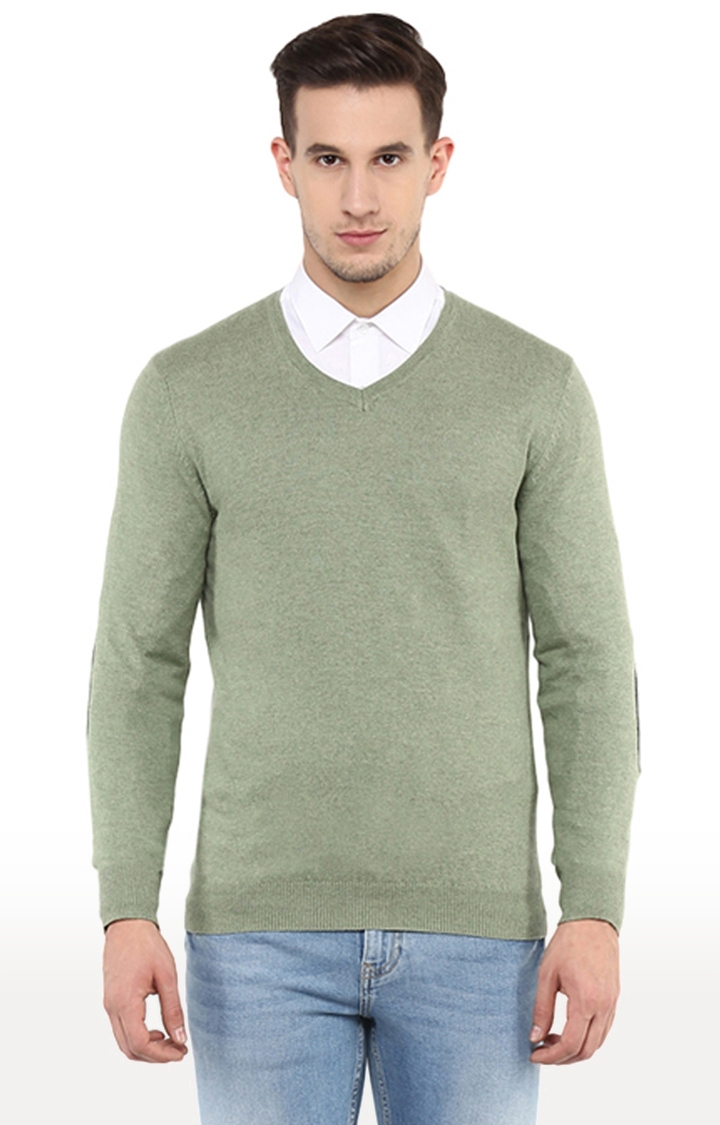 celio | Light Khaki Solid Straight Fit Sweater