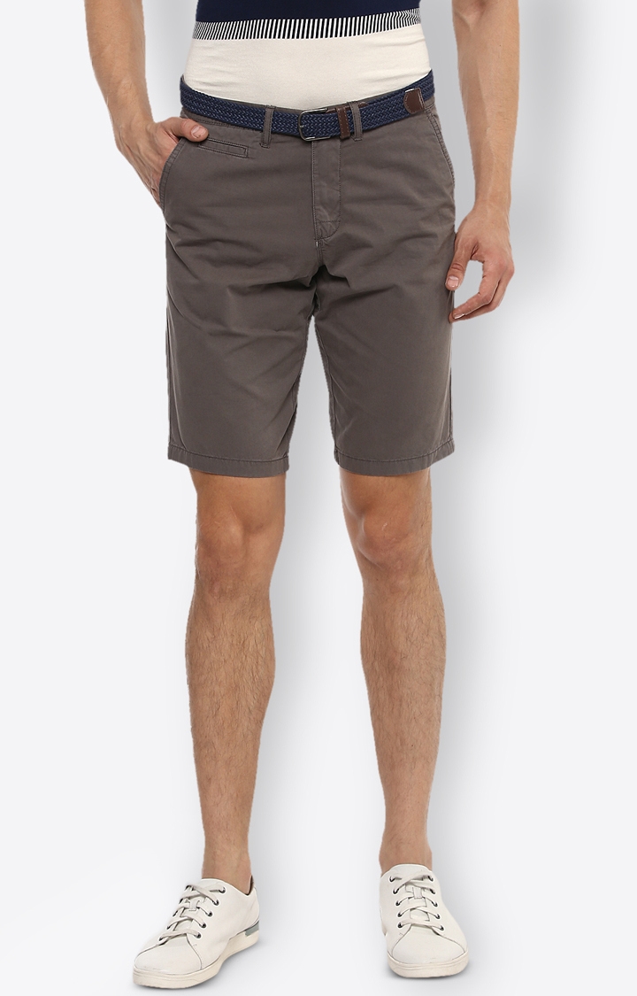 celio | Brown Solid Shorts