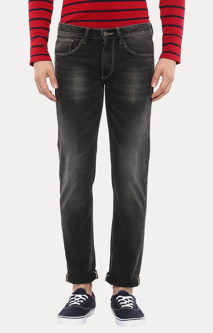 celio | Charcoal Solid Straight Jeans