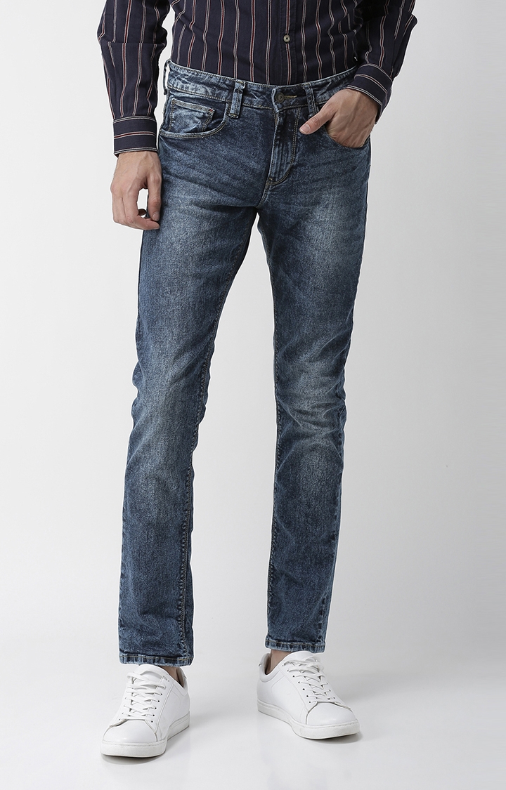 celio | Blue Solid Slim Fit Jeans