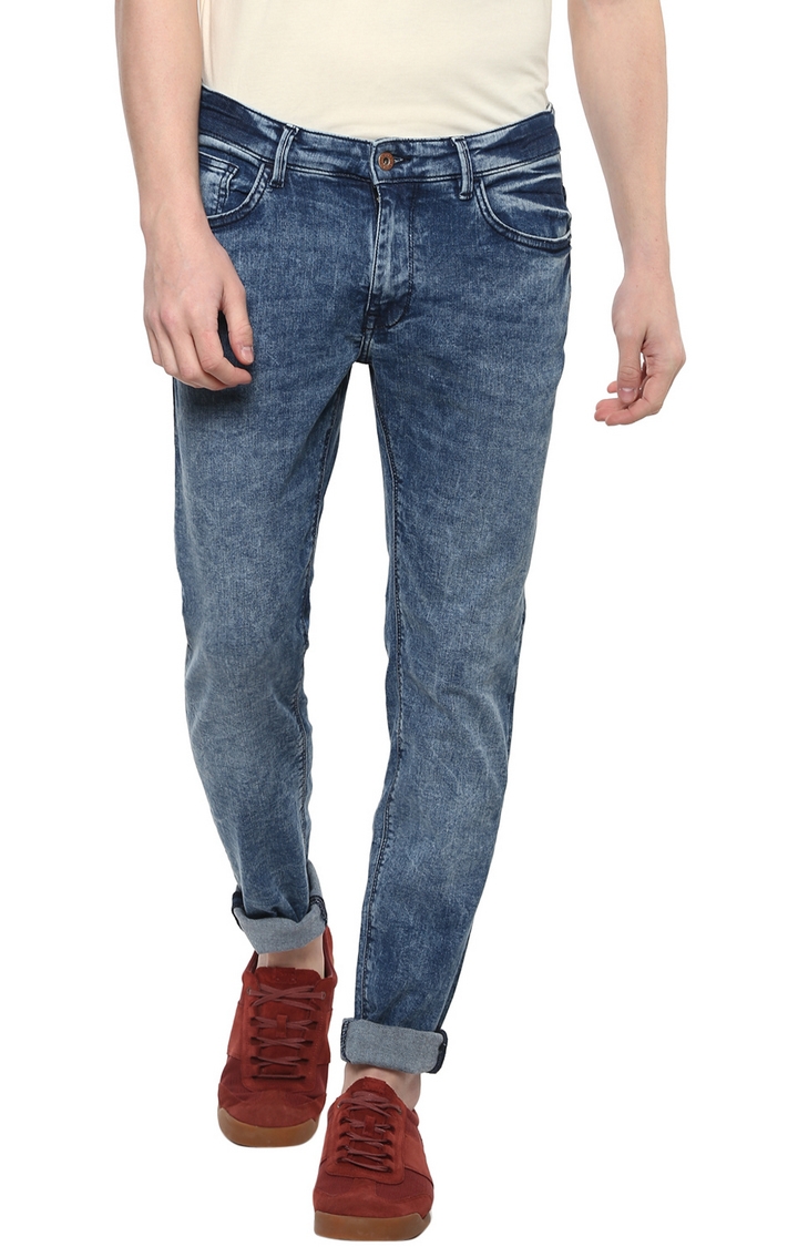 celio | Blue Solid Straight Skinny Fit Jeans