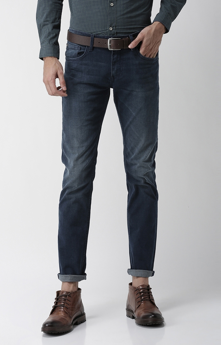celio | Navy Solid Slim Fit Jeans