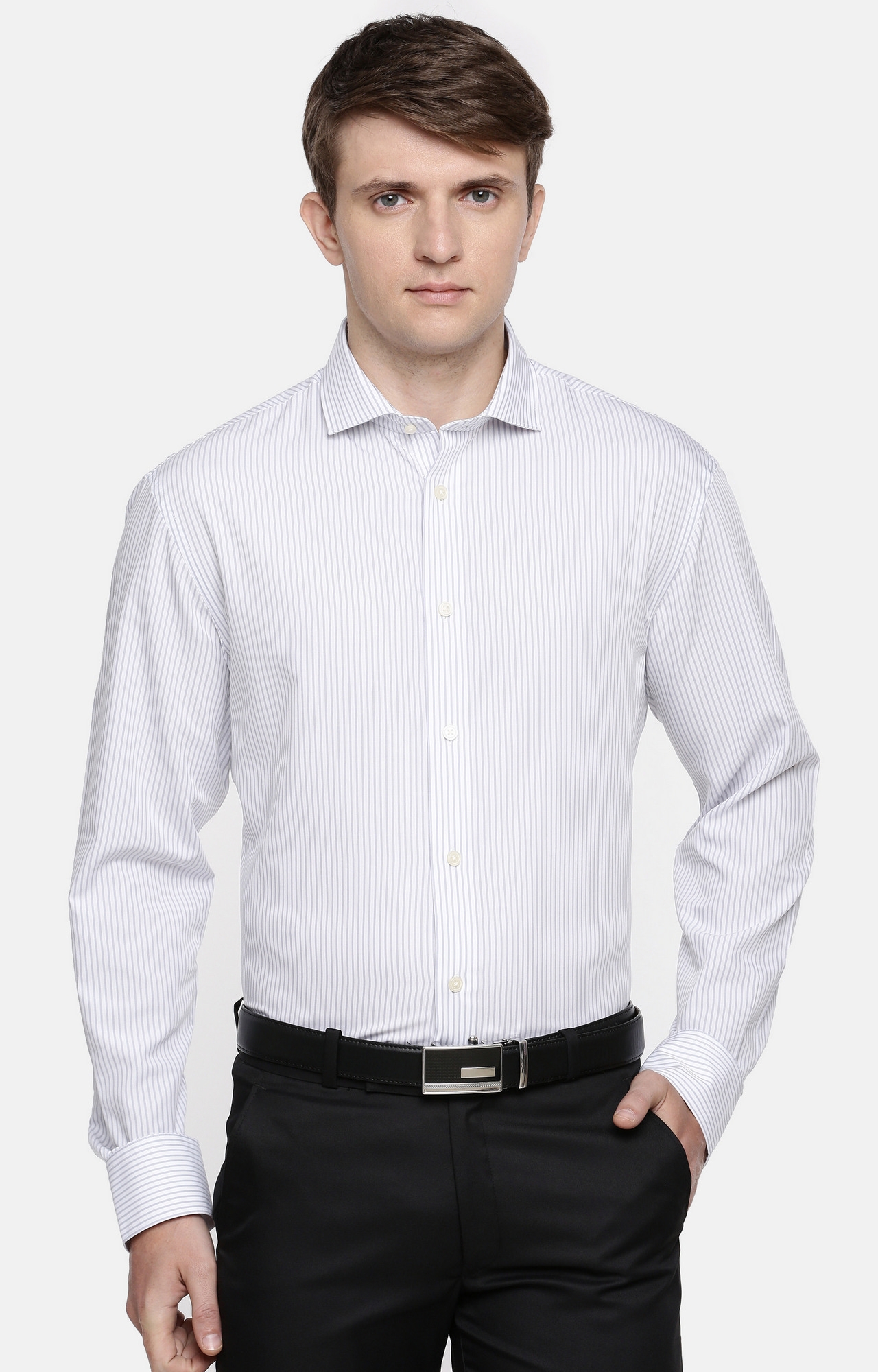 celio | White Solid Formal Shirt
