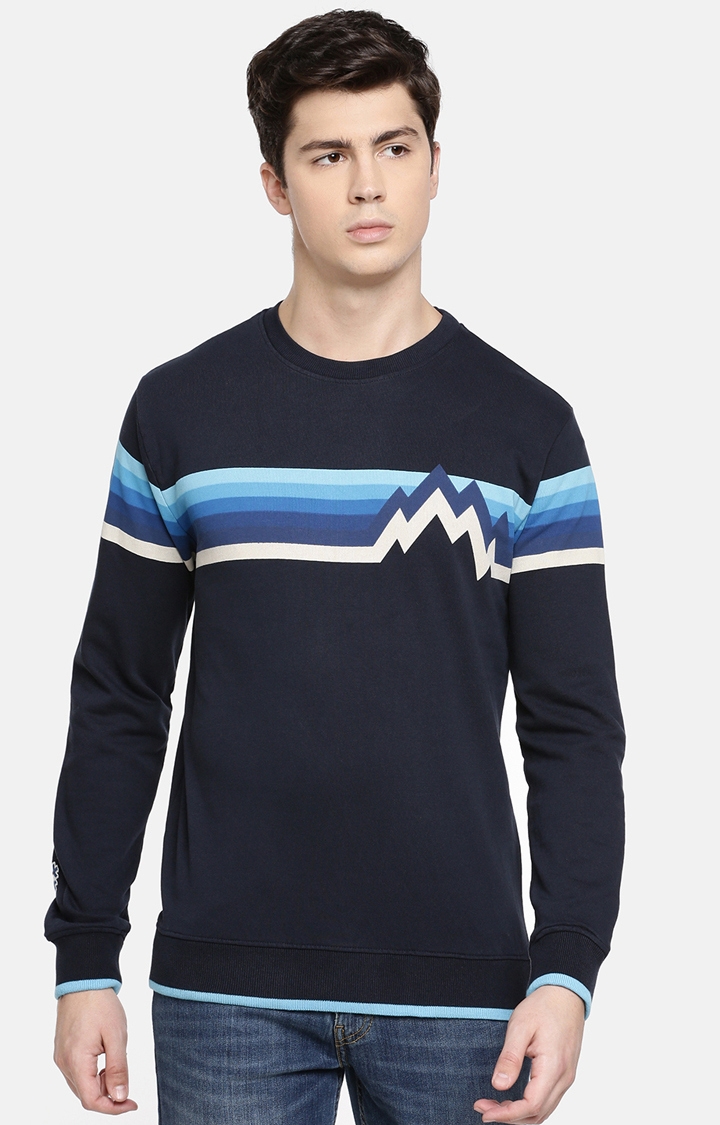 celio | Blue Striped Sweatshirt