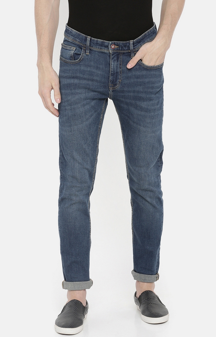 celio | Blue Solid Slim Fit Jeans
