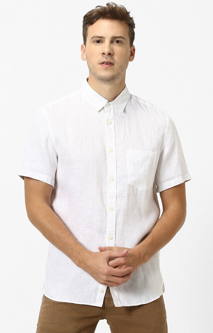 celio | White Solid Regular Fit Casual Shirt